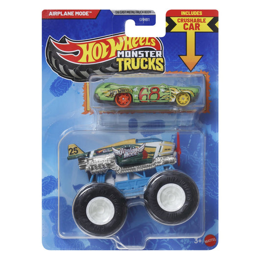 Hot Wheels Monster Truck și Mașinuță Airplane Mode - Mattel - Default Title [ps:6fdc9ca6-6abd-4c70-a59a-ec651aa91b3f]