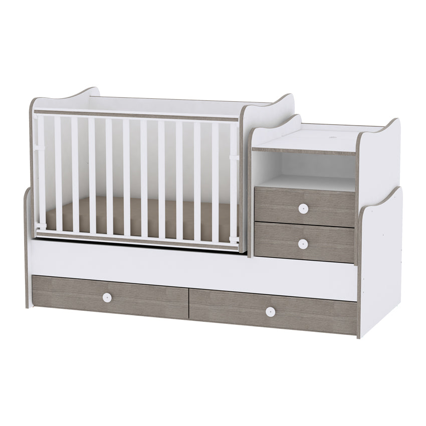 Mobilier Combo Lorelli White & Artwood - Set Multifuncțional - Alb/Coffee [ps:b3b187a0-0c6b-41ed-b06d-20c2b8725150]