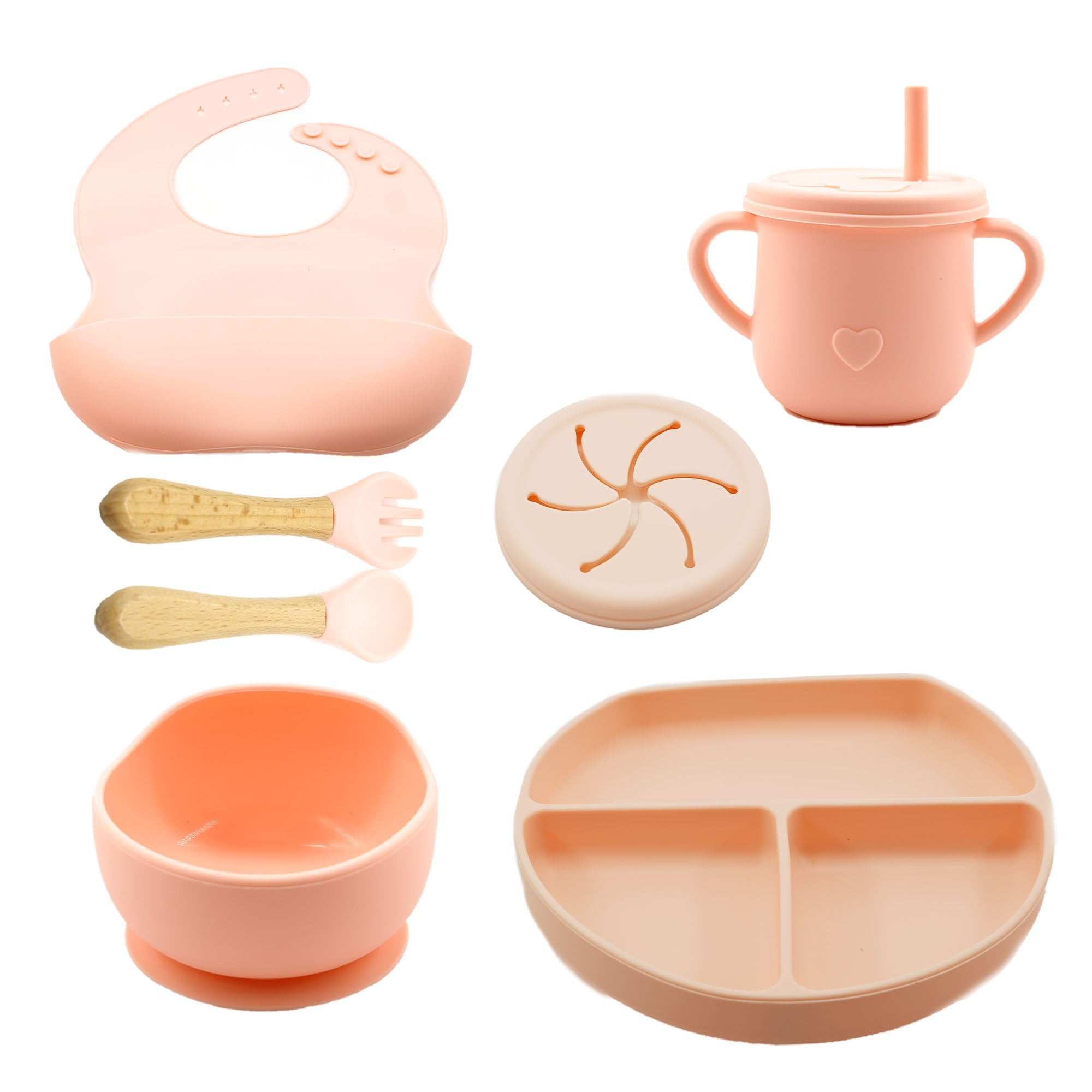 Set Diversificare Silicon Flippy 8 Piese, Maro - Roz [ps:3f803777-945c-4b6e-86aa-b8667d22a643]