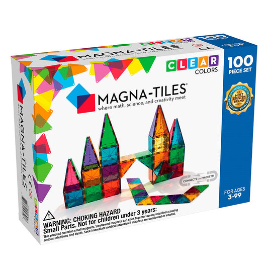 Magna-Tiles Clear Colors - Set Magnetic 100 Piese - Default Title [ps:014c4f46-55ce-4e60-b41f-47f564f10485]