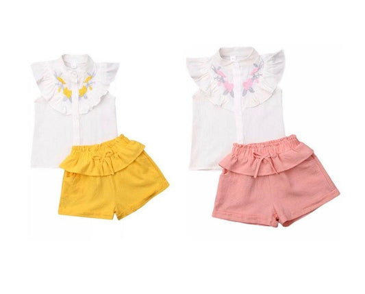 Set camasuta si pantaloni cu broderie Drool (Culoare: Galben, Marime: 110) [ps:0fa52288-7e64-41ec-9263-3674e80a2a2a]