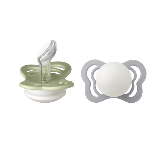 Set 2 Suzete BIBS Couture Glow Silicon, 0 luni, Sage/Cloud - Sage [ps:e67c39f2-248a-43d3-b980-a776329bcbf2]