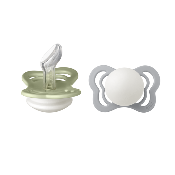 Set 2 Suzete BIBS Couture Glow Silicon, 0 luni, Sage/Cloud - Sage [ps:e67c39f2-248a-43d3-b980-a776329bcbf2]