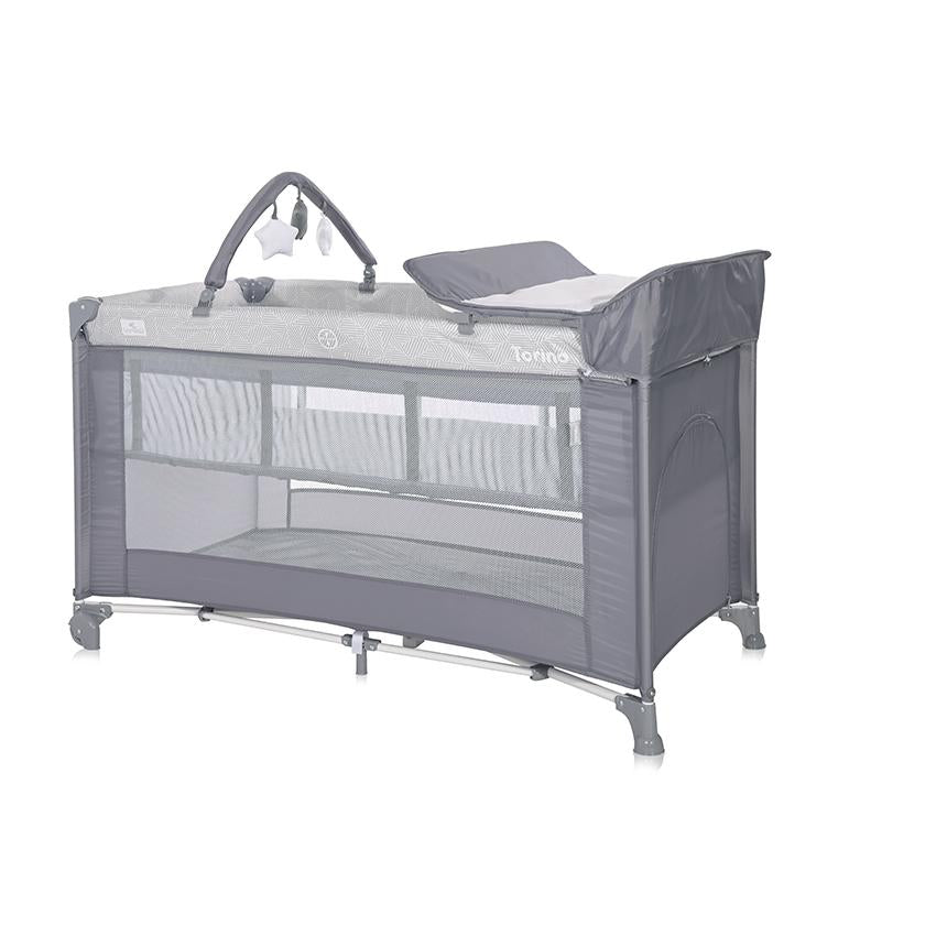 Pătuț Pliabil Lorelli Torino Plus, 2 Nivele, Lemon Curry - Grey Elements [ps:5e7d1ba8-b83e-48b0-84bd-372a9d3035b1]