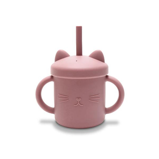 Cănuță Lorelli cu Manere și Pai, Silicon Natural, Fresh - Pink [ps:d3089127-7c39-4d3e-b4c2-170bee104629]