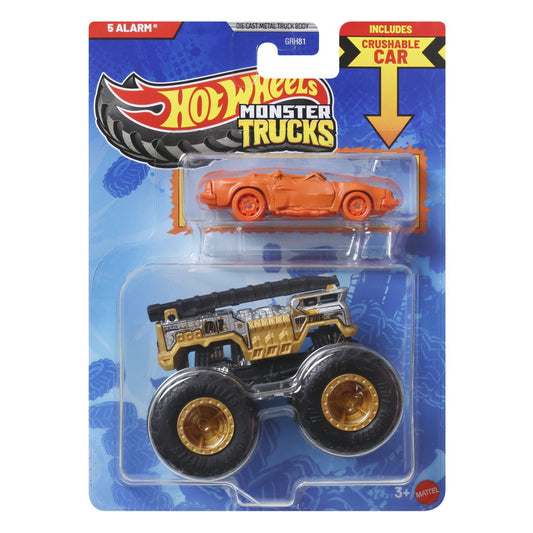 Hot Wheels Monster Truck și Mașinuță 5 Alarm Auriu - Mattel - Default Title [ps:05f79db5-130e-4078-8f55-351e621a2010]