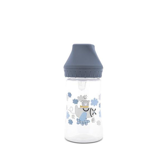 Biberon Lorelli My Friend, Gât Larg, 250ml, Iceberg Green - Cameo Blue [ps:a10b23b4-4568-4e0e-af11-05de43d347ca]