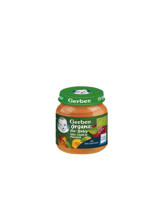 GERBER Bio, piure, mar, caisa si piersica, 125 g - Default Title [ps:d7a7e356-fbab-4dbe-bd89-ea86bddcb8aa]