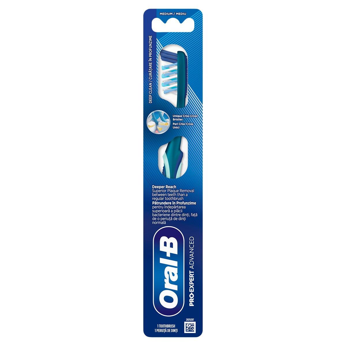 ORAL-B Pro Expert Advanced Deep Clean, periuta de dinti, medium, 1 buc [ps:6d88d7ca-165b-4d22-bf2e-db1238279b8c]
