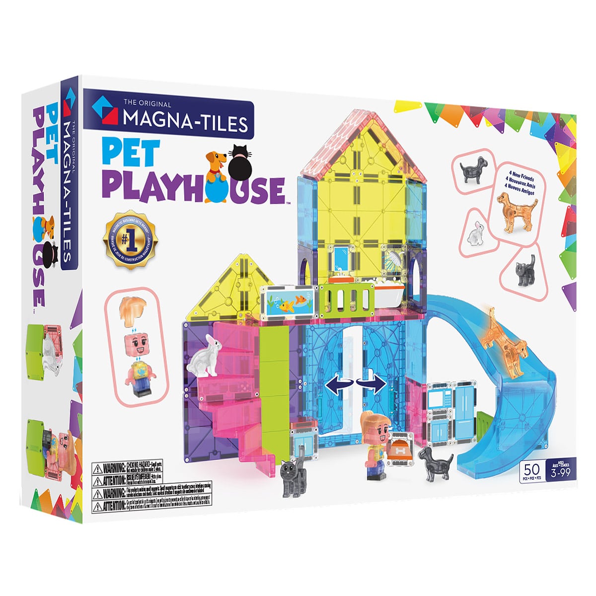 MAGNA-TILES Pet Playhouse, 50 piese - Jucărie Construcție - Default Title [ps:d6f494e9-8d29-4cf6-b192-d8e7e2daccb6]
