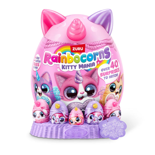 RAINBOCORNS plusuri, jucarie de plus, Eggzania Pisicute [ps:84d6a5e2-84bf-4aa6-ae9a-fd72123476ab]