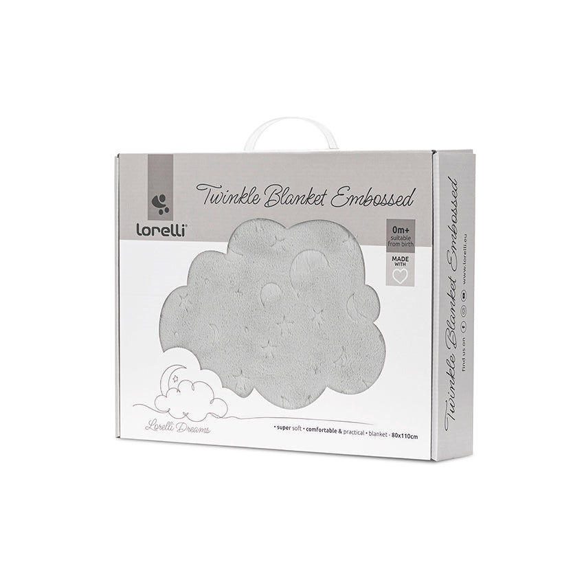Păturică Bebeluși Lorelli Twinkle, Albă, 80x110 cm - Grey [ps:d4460441-60b1-44c1-be79-456ca04dba4b]