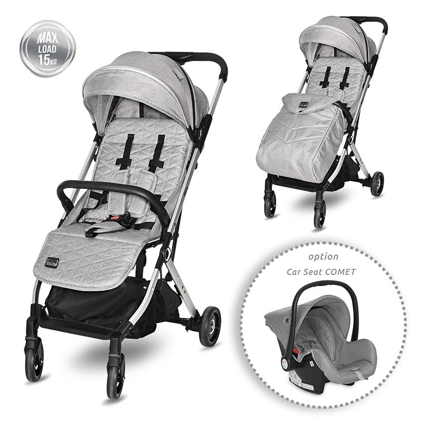 Cărucior Lorelli Myla, 0 luni - 3 ani, Flori Tropicale - gri [ps:f7c0ecc7-3296-4703-a375-386c503a7310]