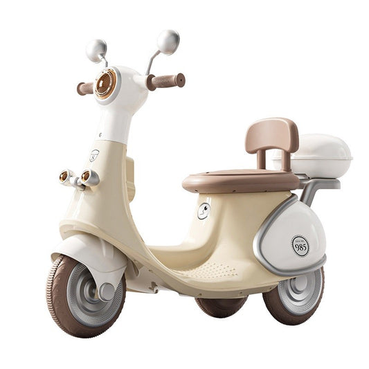 Motocicletă Electrică 3 Roți Flippy, Roșu, cu Telecomandă - Bej [ps:2b37d139-6bd9-4479-97bc-bd25a544b14a]