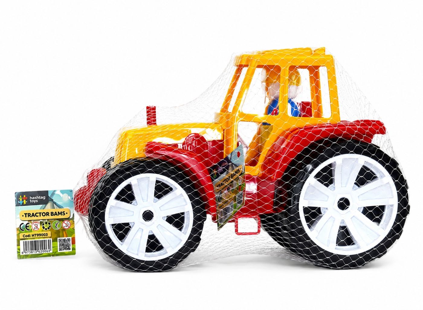 Tractor Bams VIVA TOYS Roșu - Jucărie - Default Title [ps:2d9a397b-a7ad-4eca-a202-bbe362c06dd4]
