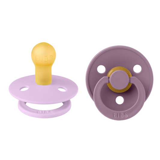 Set 2 Suzete BIBS Colour Latex, Tetină Rotundă, 0 luni - Mauve/Violet Sky [ps:24ad8abb-c751-457b-88f9-d4d6c87b3678]