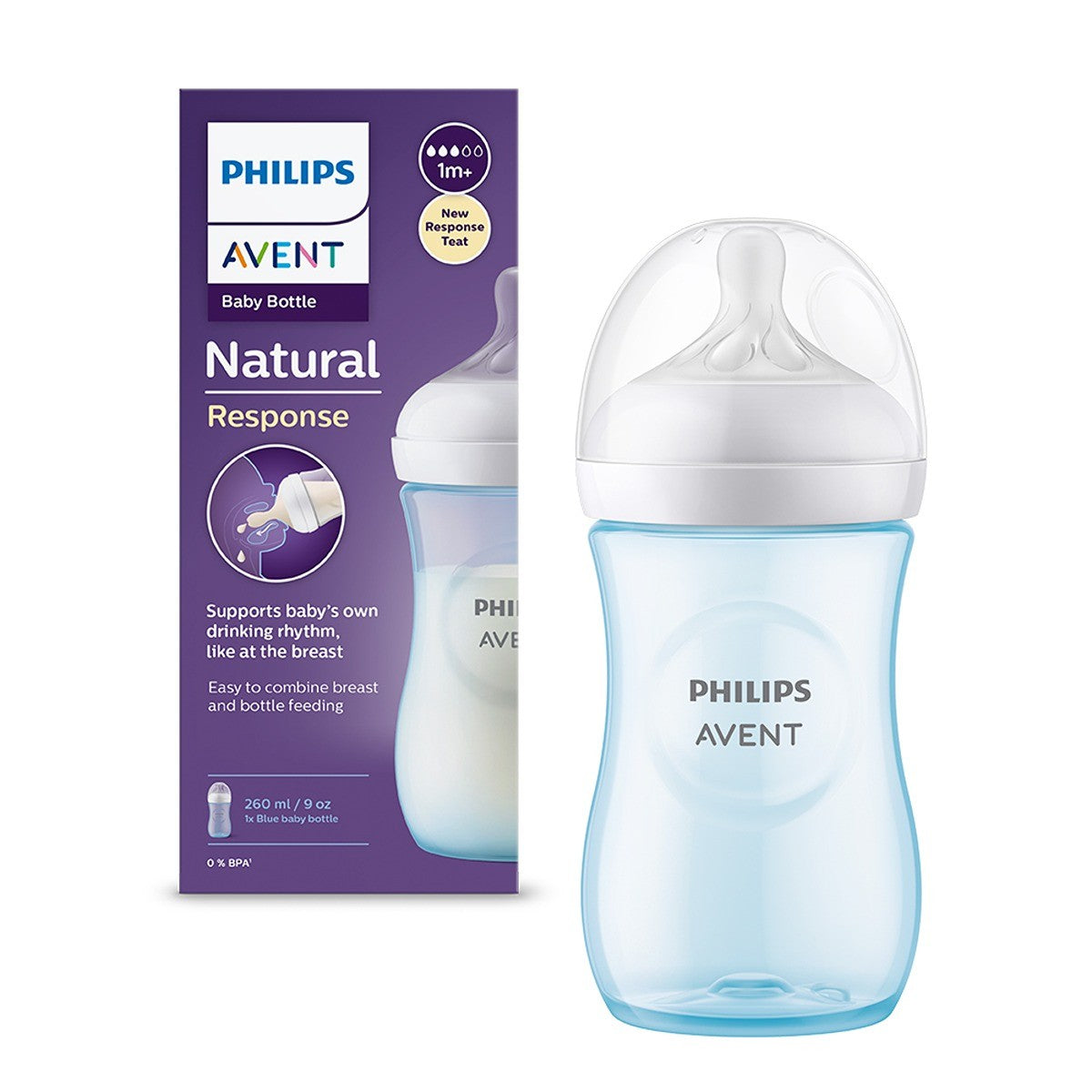 PHILIPS SCY903/21 Avent, biberon, natural response, 1 luna+, 260 ml [ps:430725c5-6e14-47da-abcf-65b9028c9330]