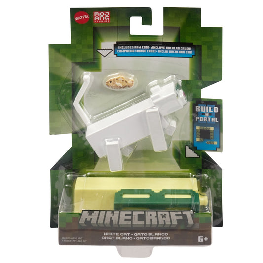 MINECRAFT CRAFT A BLOCK FIGURINA WHITE CAT 8CM [ps:027f952b-0ab2-4b78-953b-f724b90462f2]