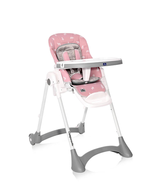 Scaun de Masă Lorelli Campanella, 6-36 luni, Grey Candy - Pink Bears [ps:8e608dfe-a966-4428-a782-204d0feff390]