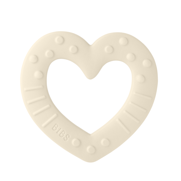 Jucărie de dentiție BIBS Inimă, Ivory | Calmare Gingi - Ivory [ps:d16e9a9e-c691-4047-9ecd-1f666f191d18]