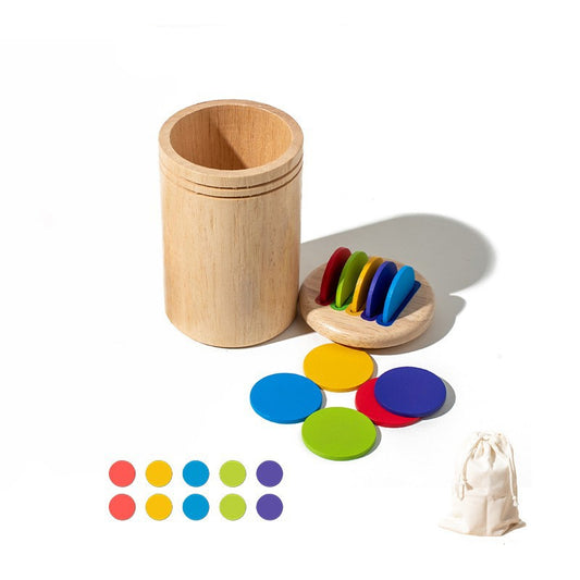 Jucărie Montessori Lemn Flippy, Sortator 19 Piese, 2+ ani - Colorate [ps:e0835b79-2fb8-43d5-93a5-1a1e73216376]