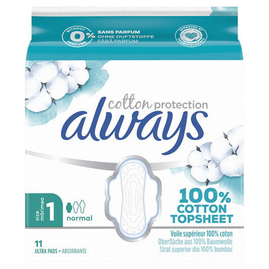 Absorbante Always Cotton Protection Normal, mărimea 1, 11 - Default Title [ps:af4fb2a2-2119-47f2-a747-9fd73ca2b36f]