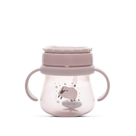 Cană cu Pai Flexibil Lorelli My Friend, 250ml, Iceberg Green - Mellow Rose [ps:1f7b5fa8-c8ef-494b-988b-b22e0edd40bf]