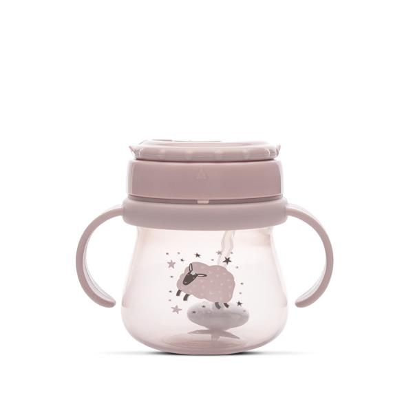 Cană cu Pai Flexibil Lorelli My Friend, 250ml, Iceberg Green - Mellow Rose [ps:1f7b5fa8-c8ef-494b-988b-b22e0edd40bf]