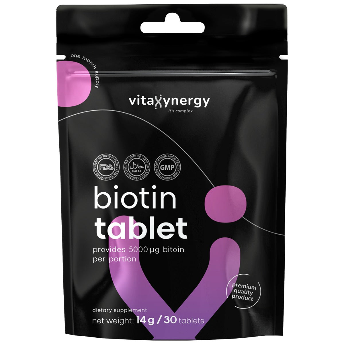 VITAXYNERGY Biotin, supliment alimentar, 30 tablete, 1 buc [ps:3b482c7b-6650-4f7f-bbef-6d6b83fbbe34]