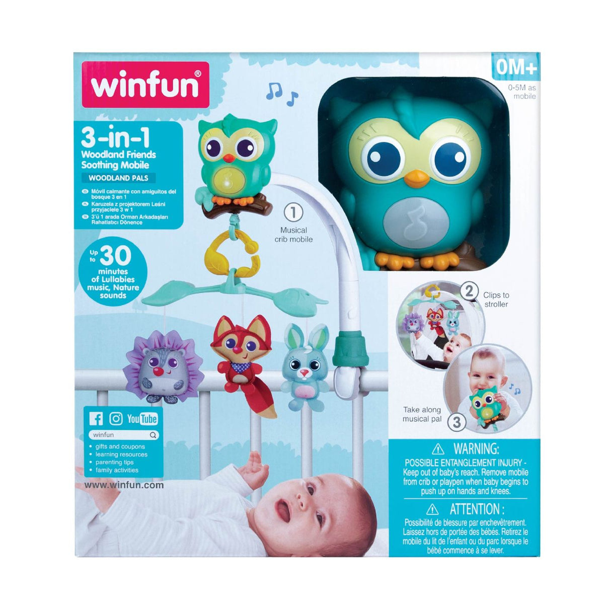 Carusel Pătuț Muzical 3în1 Prietenii Pădurii WinFun - Default Title [ps:9b20de92-0a4f-4203-a6c2-08466e0a7537]