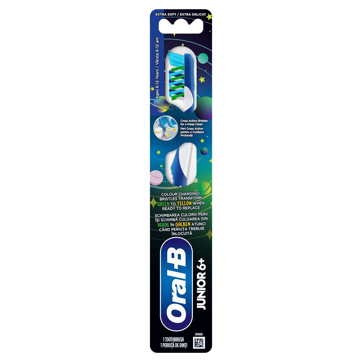 ORAL-B Junior 6+, periuta de dinti, extra soft, 6 - 12 ani, 1 buc [ps:0cd06814-0413-43a1-8c54-e82c713d309d]