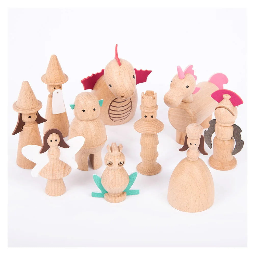 Lumea Basmelor - Set 10 Figurine din Lemn Tickit - Default Title [ps:ee8b6036-7823-4a21-8fba-8423ea0240db]