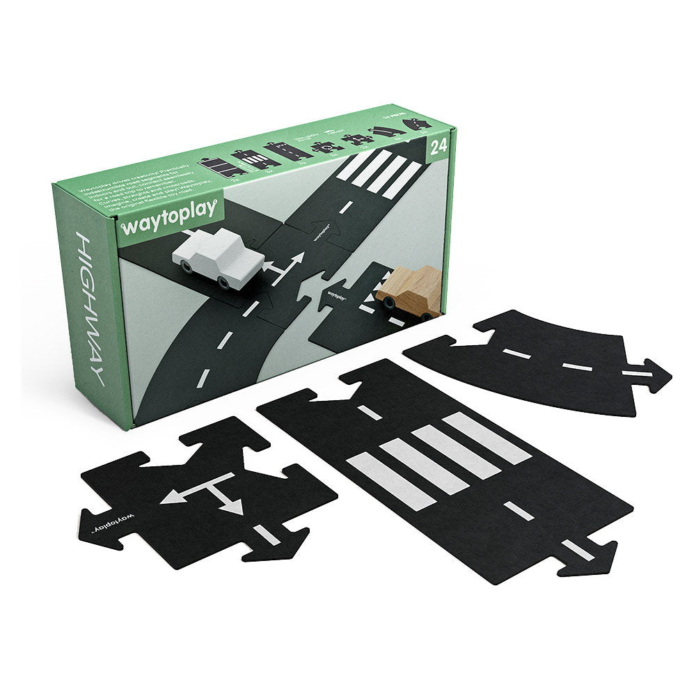 Traseu Auto Waytoplay Highway, 24 piese - Set Drumuri Copii - Default Title [ps:9c7acfc5-0d54-46d0-9e43-1423f8c9bc6d]
