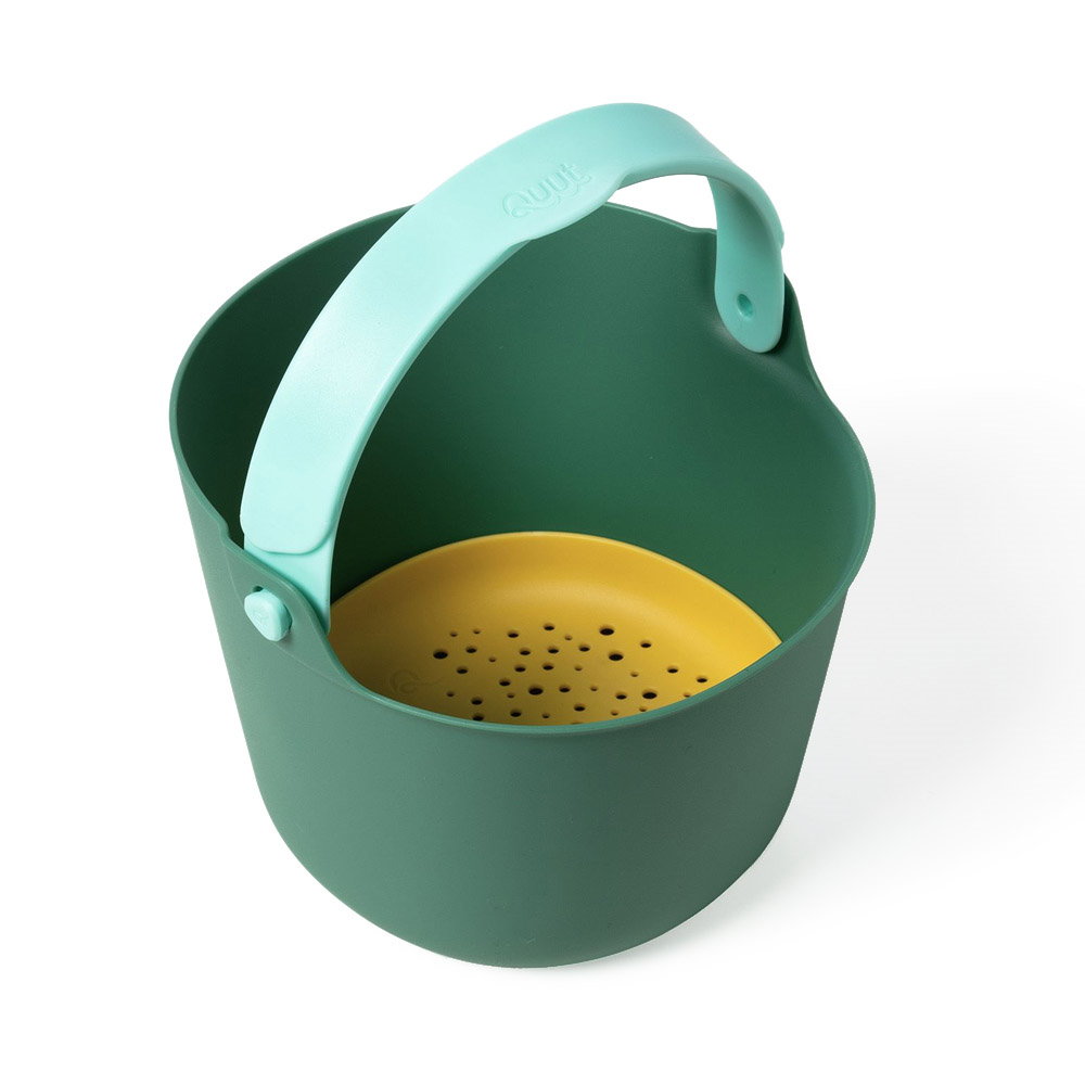 Gălețușă cu Sită Bucki Verde Quut - Jucărie Plajă - Verde [ps:01a46e8d-93e8-471e-9519-2832ff209941]