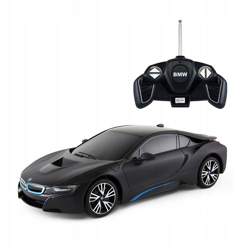 MASINA CU TELECOMANDA BMW i8 NEGRU CU SCARA 1 LA 18 Rastar - Negru [ps:5b59382d-76e0-4eb6-b31c-83d48076e668]