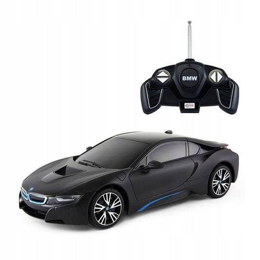 MASINA CU TELECOMANDA BMW i8 NEGRU CU SCARA 1 LA 18 Rastar - Negru [ps:5b59382d-76e0-4eb6-b31c-83d48076e668]