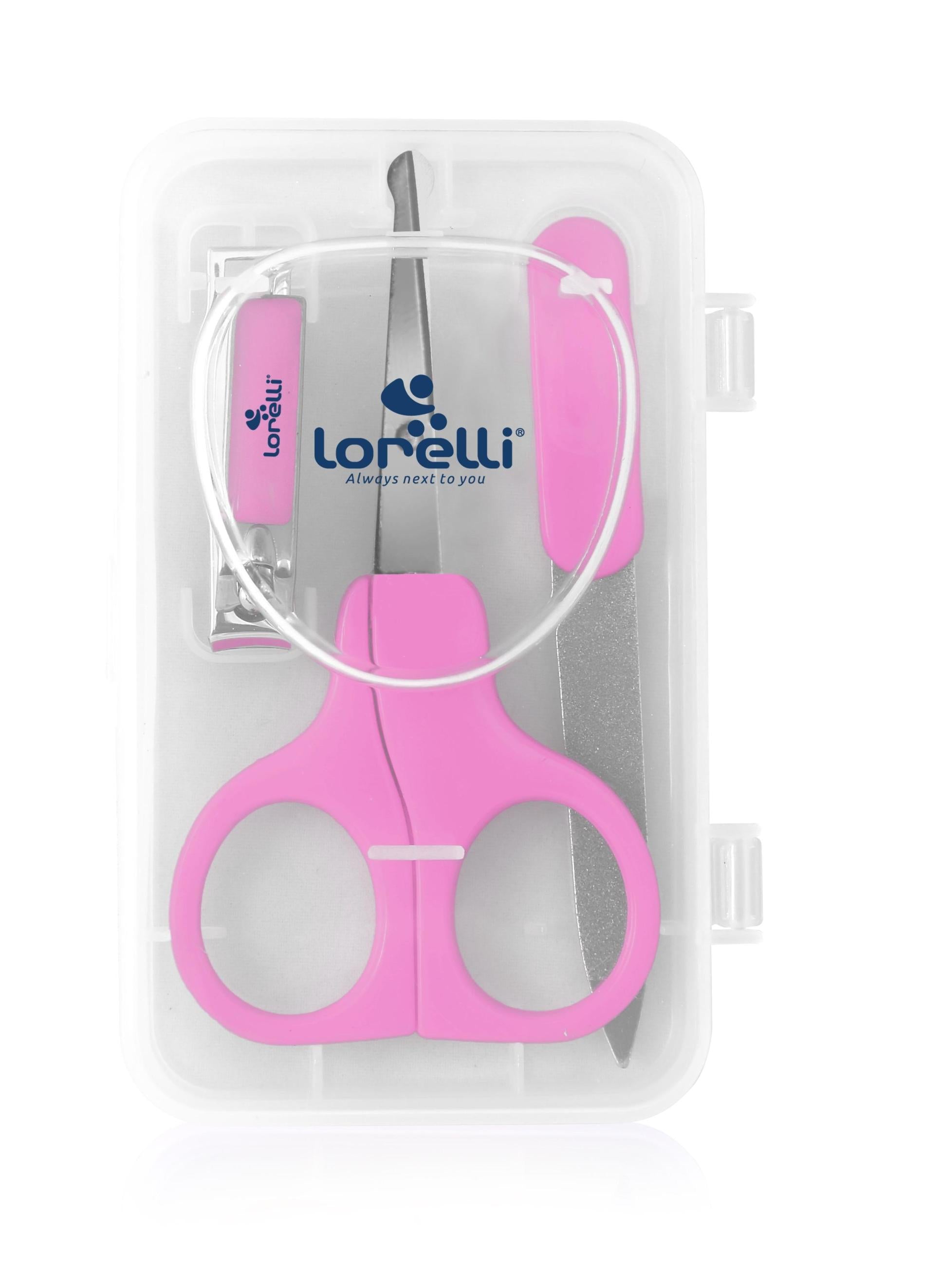 Set Manichiura Bebe Lorelli, 3 Piese cu Suport, Alb - roz [ps:2581e9d9-250c-4981-a138-b1caad6838cd]