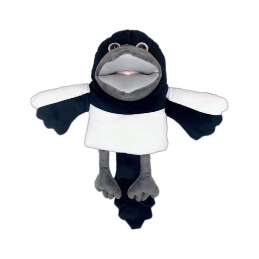 Papusa de Mana Pasare Flippy, Plus, 30cm, Alb/Negru - Model Pasare, Alb/Negru [ps:5b45a4f5-5474-4783-b7ac-195bee72c653]