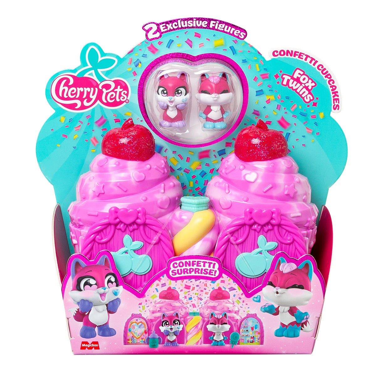 Set Joacă Cherry Pets Confetti Cupcakes Vulpe - 2 Figurine - Default Title [ps:76313a80-628c-4856-8492-1921af1c89c2]