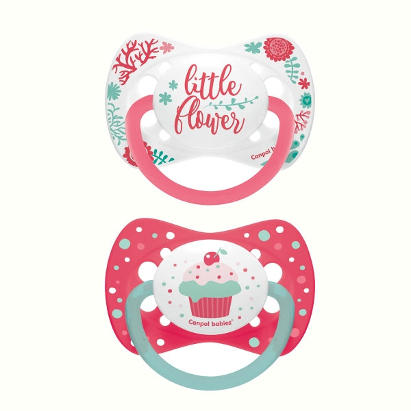 Canpol Babies Suzeta Simetrica Din Silicon 2 Buc 6-18 Luni Wild Nature+Cupcake_Corai - 23/955_Cor [ps:c6994c7e-f49d-4237-b5e2-b2c8e84de0ab]