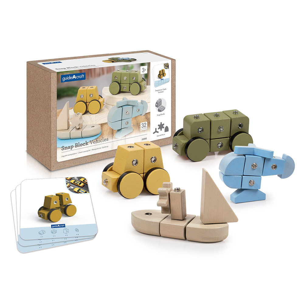 Snap Block Vehicles Guidecraft - Blocuri Lemn, 32 Piese - Default Title [ps:400a91b3-f175-4a38-a1b6-2c0c566582d2]