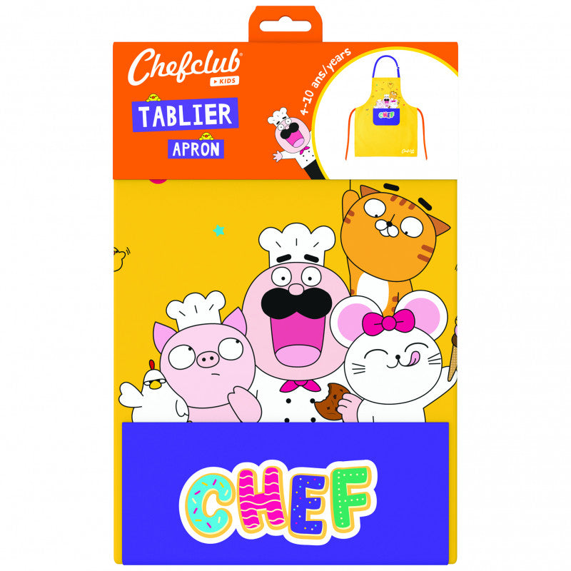 Sort de bucatarie pentru copii galben, Chefclub Kids [ps:e6ed0be3-a2e3-4b20-9a81-29d433f943c3]