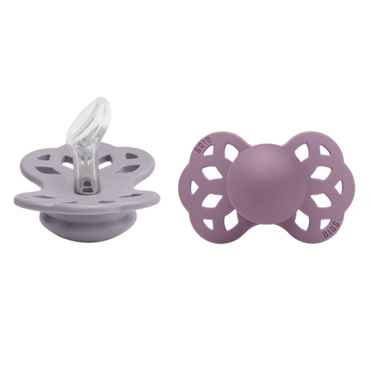 Set 2 Suzete BIBS Infinity Silicon, 0 luni, Vanilla/Peach - Fossil Grey [ps:7254f071-22bf-4aac-ab13-5a955316f798]