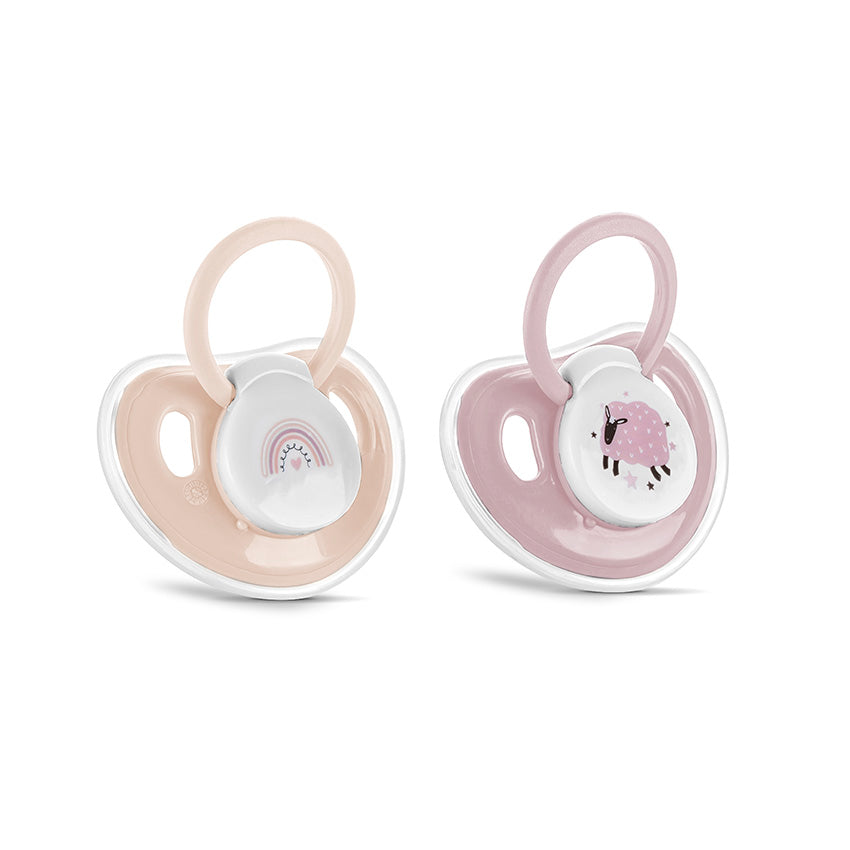 Set 2 suzete cu capac, silicon moale, 0 luni+ [ps:a134d260-0e29-47c3-93da-a76548e48490]
