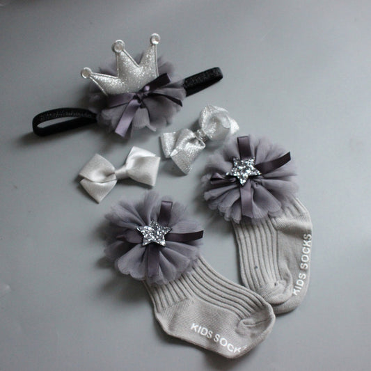 Set 4 piese - sosete cu accesorii Drool (Model: E) [ps:091883ec-4560-4764-99be-e80e25ac6c8e]