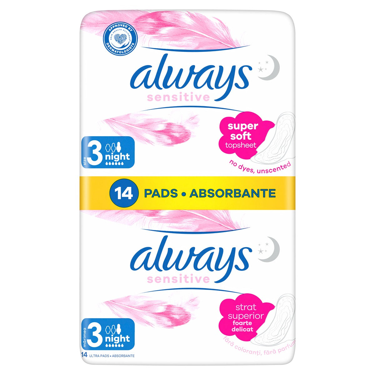 ALWAYS Sensitive Duo Night, absorbante igienice, marime 3, 14 buc [ps:a6bba76a-1753-4a4e-9720-cab403cd20f4]