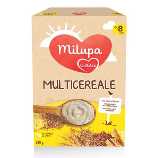 MILUPA Cereals, multicereale, fara lapte, +8 luni, 230 g [ps:365e45bd-f4c0-4eec-b13e-0a3e21d8fe21]