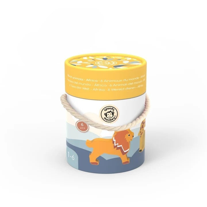 Set Animale Africa din Lemn, Speedy Monkey - 6 Figurine - Default Title [ps:1a587e8b-ba83-42d8-835c-af2b951c7798]