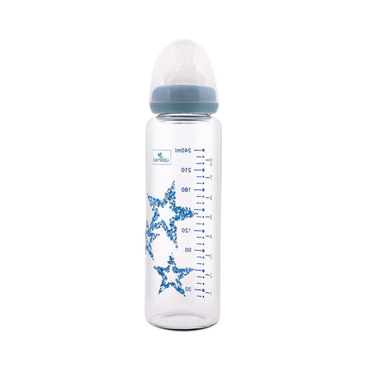 Biberon Lorelli din Sticlă Anticolici, 240 ml, Pink - Blue [ps:5a61802d-0ac3-4898-ac54-462bdaaad70a]
