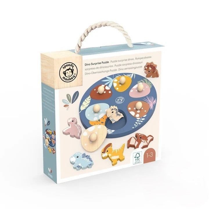 Puzzle din Lemn Dinozauri Speedy Monkey - Jucărie Educativă - Default Title [ps:40d321dd-ad04-482e-86a3-84ddcfe1016f]